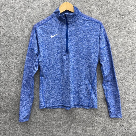 Nike Running Dri-Fit Women's Top Activewear Workout, 1/4 Zip, Blue, Size S - Picture 1 of 12